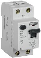 Выключатель дифференциального тока УЗО IEK GENERICA ВД1-63 2п 63А 100мА 4,5,кА тип AC картинка