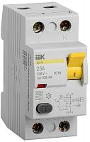 Выключатель дифференциального тока УЗО IEK KARAT ВД1-63 2п 25А 100мА 4,5,кА тип AC картинка