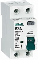 Выключатель дифференциального тока УЗО DeKraft УЗО-03 2п 63А 300мА 6,0кА тип AC  картинка
