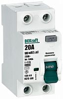 Выключатель дифференциального тока УЗО DeKraft УЗО-03 2п 20А 100мА 6,0кА тип AC  картинка