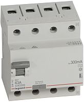 Выключатель дифференциального тока УЗО Legrand RX3 4п 63А 300мА 10,0кА тип AC картинка