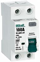 Выключатель дифференциального тока УЗО DeKraft УЗО-03 2п 100А 30мА 6,0кА тип AC картинка