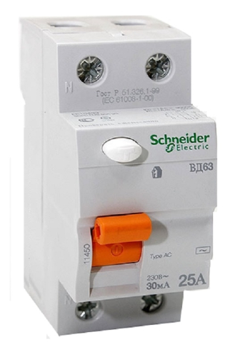Выключатель дифференциального тока УЗО Schneider Electric Домовой 2п 40А 300мА 4,5кА тип AC картинка фото 2