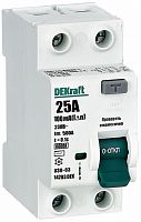 Выключатель дифференциального тока УЗО DeKraft УЗО-03 2п 25А 10мА 6,0кА тип AC  картинка