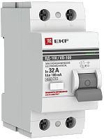 Выключатель дифференциального тока УЗО EKF PROxima ВД-100 2п 32А 100мА 4,5,кА тип AC картинка