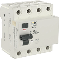 Выключатель дифференциального тока УЗО IEK ARMAT R10N 4п 40А 300мА 10кА тип AC картинка