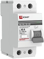 Выключатель дифференциального тока УЗО EKF PROxima ВД-100 2п 40А 300мА 4,5,кА тип AC картинка