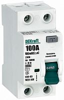 Выключатель дифференциального тока УЗО DeKraft УЗО-03 2п 100А 100мА 6,0кА тип AC картинка