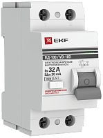 Выключатель дифференциального тока УЗО EKF PROxima ВД-100 2п 32А 30мА 4,5,кА тип AC картинка