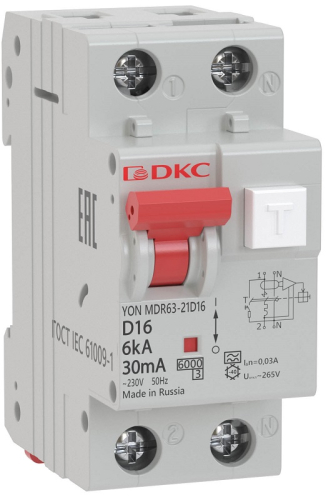 Автомат дифференциального тока АВДТ DKC YON MDR63 2п 40А 100мА 6,0кА C тип A картинка