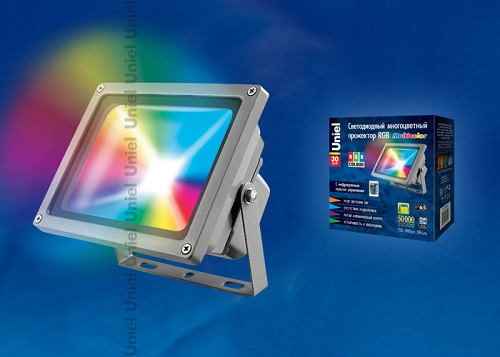Прожектор светодиодный Uniel ULF-S01 RGB (ПДУ) 220В 30Вт 120° IP65 230х200х135мм, Uniel, купить, цена, доставка, безопасность Прожектор светодиодный Uniel ULF-S01 RGB (ПДУ) 220В 30Вт 120° IP65 230х200х135мм Uniel — купить по цене от 2 735 ₽ | ПрофБезопасность