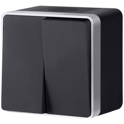 Выключатель накладной Werkel Gallant 2-кл. IP44 черный с серебром, Werkel, купить, цена, доставка, безопасность Выключатель накладной Werkel Gallant 2-кл. IP44 черный с серебром Werkel — купить по цене от 334 ₽ | ПрофБезопасность