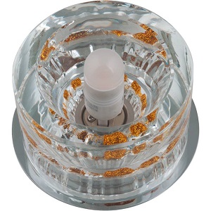 Светильник встраиваемый Fametto/Fiore DLS-F119 G9 CHROME/CLEAR+GOLD 55мм/40Вт, Fametto, купить, цена, доставка, безопасность Светильник встраиваемый Fametto/Fiore DLS-F119 G9 CHROME/CLEAR+GOLD 55мм/40Вт Fametto — купить по цене от 335 ₽ | ПрофБезопасность