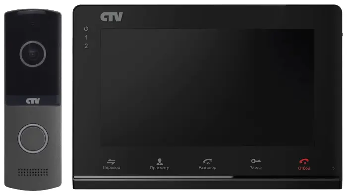 Комплект видеодомофона CTV-DP2700IP NG черный
