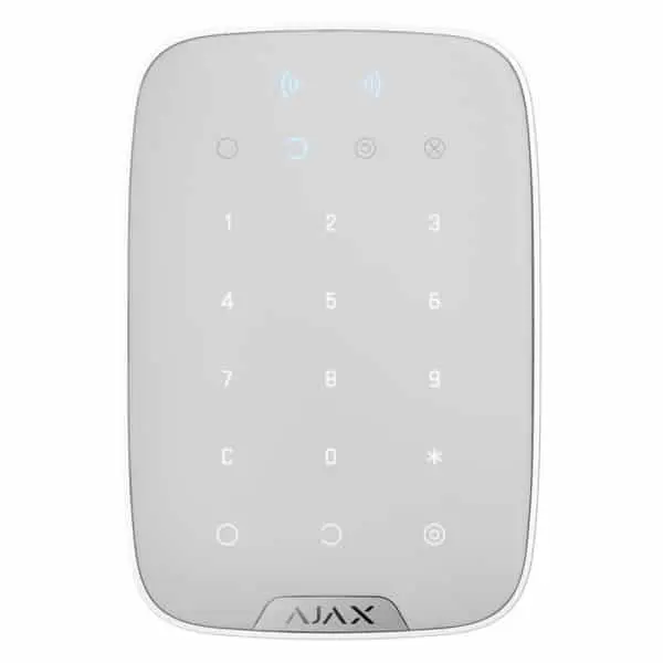 Клавиатура с поддержкой бесконтактных карт и брелоков Ajax KeyPad Plus белый