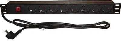 Блок розеток Netko 8 розеток, 16А, кабель 2м, выключатель, евровилка, металл