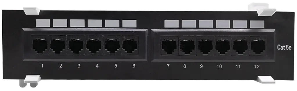 Патч-панель Netko 12 портов NUP5EU-54062 MINI, UTP, RJ45, 1U, Dual Type, L, Настенная