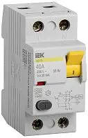Выключатель дифференциального тока УЗО IEK KARAT ВД1-63 2п 40А 30мА 4,5,кА тип AC картинка