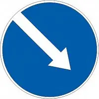 Дорожный знак 4.2.1 - Объезд препятствия справа картинка
