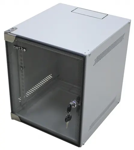 Шкаф настенный 10″ Netko WS 6U (280х310х329) серый, разобранный картинка