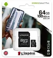 Карта памяти MicroSDXC Kingston Canvas Select Plus+ 64 Gb (100/85 Mb/s) картинка
