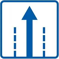 Дорожный знак 5.36д - Направление движения на следующем перекрестке картинка
