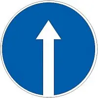 Дорожный знак 4.1.1 - Движение прямо картинка