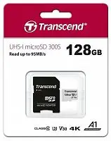 Карта памяти MicroSDXC Transcend 300S 128 Gb (95/45 Mb/s) картинка