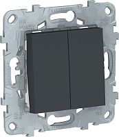 Выключатель без рамки Schneider Electric Unica New 2-кл. антрацит