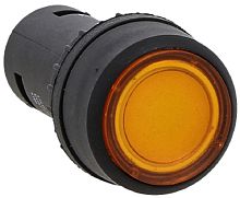 Кнопка без фиксации с подсветкой EKF PROxima SW2C-10D 1НО 22мм 24В IP54 желтый