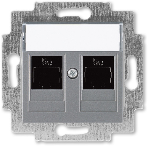 Розетка компьютерная без рамки ABB EPJ Levit 2-м. RJ45+RJ45 5e сталь ABB — купить по цене от 2&nbsp;327 ₽ | ПрофБезопасность