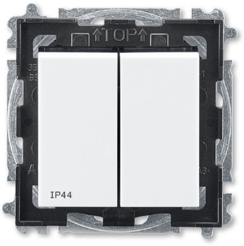 Выключатель без рамки ABB EPJ Levit 2-кл. IP44 белый/дымчатый чёрный ABB — купить по цене от 1&nbsp;068 ₽ | ПрофБезопасность