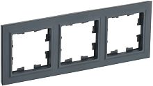 Рамка универсальная IEK Brite РУ-3-БрГ 3-м. графит