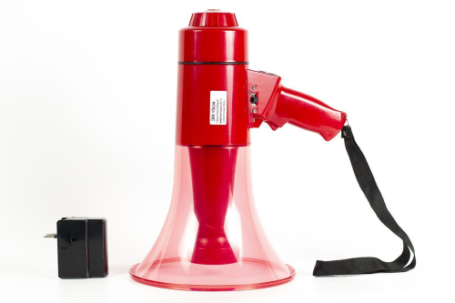 Мегафон ручной TerraSound ЭМ-15СЗА с фонариком красный картинка фото 4