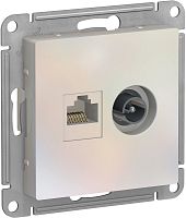 Розетка RJ45+TV Оконечная без рамки Systeme Electric AtlasDesign 2-м. жемчуг