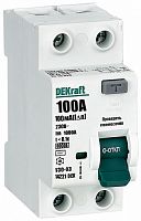 Выключатель дифференциального тока УЗО DeKraft УЗО-03 2п 100А 100мА 6,0кА тип AC
