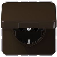 Розетка с заземлением без рамки Jung CD500 1-м. крышка коричневый Jung — купить по цене от 7&nbsp;081 ₽ | ПрофБезопасность