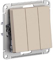 Выключатель без рамки Systeme Electric AtlasDesign 3-кл. песочный