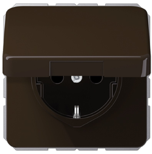 Розетка с заземлением без рамки Jung CD500 1-м. крышка шторки для IP44 коричневый Jung — купить по цене от 5&nbsp;319 ₽ | ПрофБезопасность