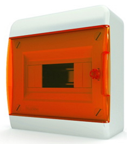 Бокс пластиковый Tekfor ЩРН-П-8 BNO 40-08-1 (240х218х102мм) IP41 оранжевая дверца