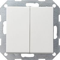 Переключатель самовозвратный без рамки Gira System55 2-кл. проходной 10А белый матовый Gira — купить по цене от 3&nbsp;160 ₽ | ПрофБезопасность