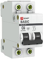 Выключатель автоматический EKF Basic ВА47-29 2п 6А C 4.5кА