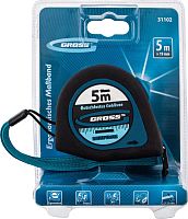 Рулетка 5 м x 19 мм Gross Ergonomisch, магнитный обрезиненный зацеп Gross — купить по цене от 550 ₽ | ПрофБезопасность