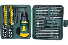 Отвертка реверсивная с насадками KRAFTOOL Kompakt-43,  43 шт