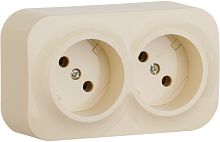 Розетка без заземления накладная Legrand Quteo 2-м. слоновая кость