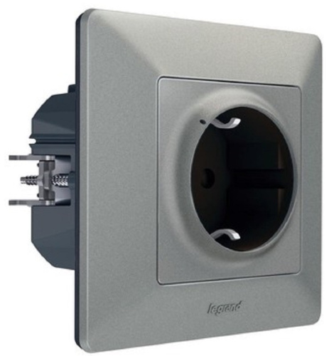 Умная розетка Valena Life Netatmo 1-м. шторки IP41 16А алюминий Legrand — купить по цене от 5&nbsp;288 ₽ | ПрофБезопасность