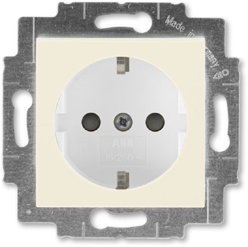 Розетка с заземлением без рамки ABB EPJ Levit 1-м. шторки слоновая кость/белый ABB — купить по цене от 315 ₽ | ПрофБезопасность