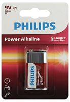 Элемент питания Philips 6LR61 BL1 крона (батарейка)