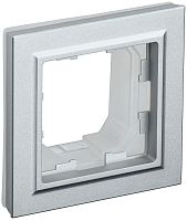 Рамка универсальная IEK Brite РУ-1-БрА-44 1-м. IP44 алюминий 