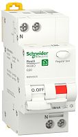 Автомат дифференциального тока АВДТ Schneider Electric Resi9 2п 20А 30мА 6кА C тип A